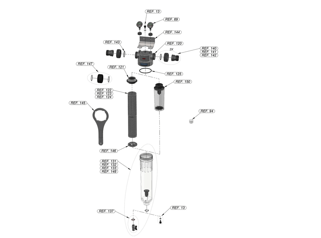 Vattenfilter NW280 | Partikelfilter för Storhushåll, Lantbruk & Företag - Vattenfilterhuset